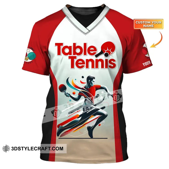 Man Shirt, Custom Name Table Tennis Shirt, Table Tennis Polo Long Sleeve, Gift for Table Tennis Lover style option 1