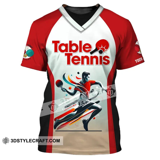 Man Shirt, Custom Name Table Tennis Shirt, Table Tennis Polo Long Sleeve, Gift for Table Tennis Lover style option 2
