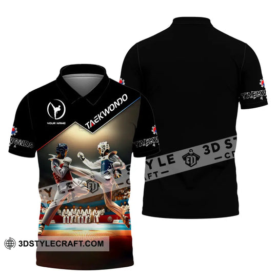 Man Shirt, Custom Name Taekwondo Shirt, Taekwondo Lover Hoodie Shirt Polo Long Sleeve Shirt style option 4
