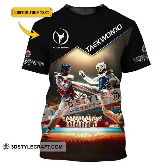 Man Shirt, Custom Name Taekwondo Shirt, Taekwondo Lover Hoodie Shirt Polo Long Sleeve Shirt style option 1