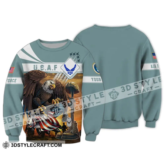 Man Shirt, Custom Name U.S.A.F, Air Forces Shirt, Veteran Shirts, USAF T-Shirt style option 4