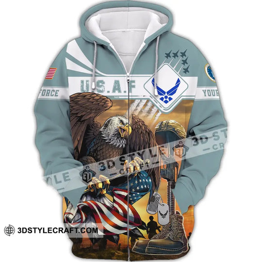 Man Shirt, Custom Name U.S.A.F, Air Forces Shirt, Veteran Shirts, USAF T-Shirt style option 2