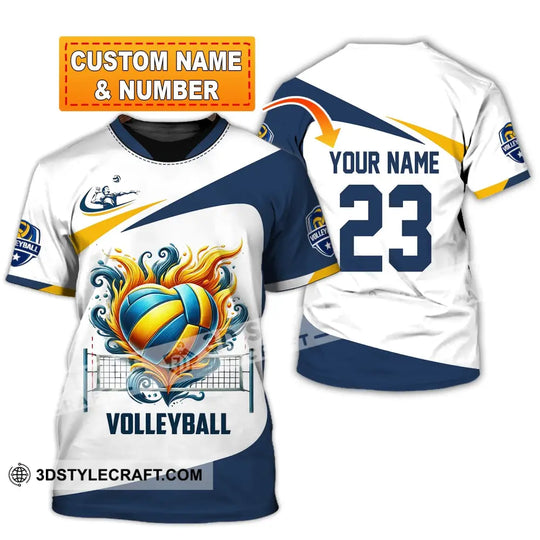 Man Shirt, Custom Name Volleyball Player Shirt, T-Shirt for Volleyball Lover, Volleyball Team Uniform style option 1
