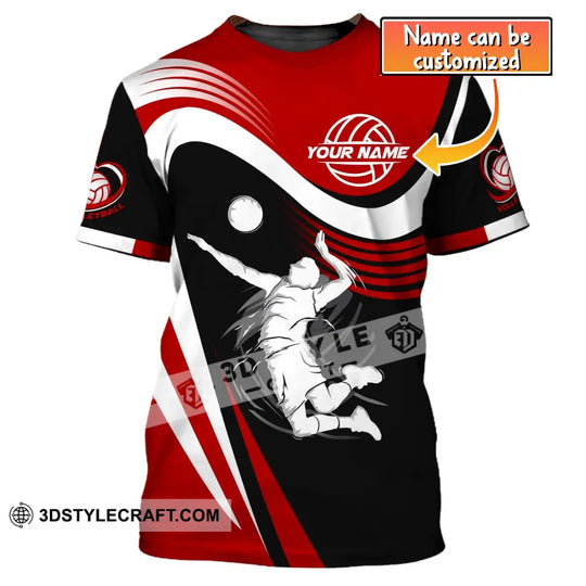 Man Shirt, Custom Name Volleyball Shirt, T-Shirt for Volleyball Club, Gift for Volleyball Players style option 1