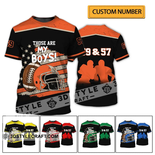 Man Shirt - Custom Rugby Football T-Shirt - Those Are My Boys - Football Clothing style option 2