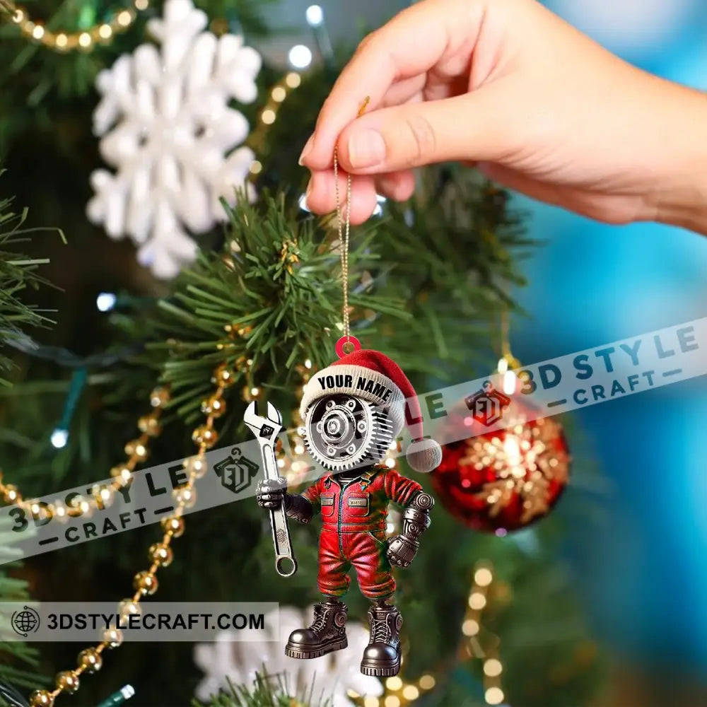 Mechanic Home Decor Christmas Ornament Personalized Ornament Ornament