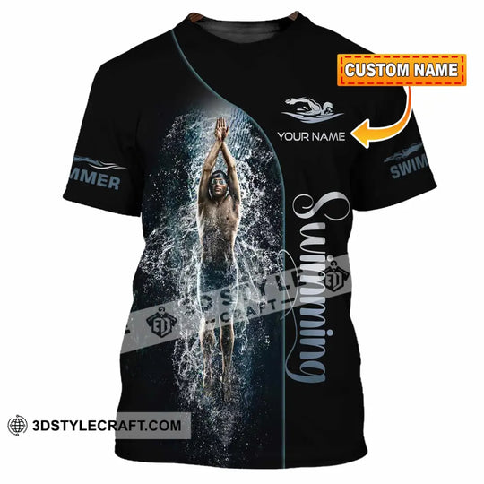 Men Shirt - Custom Swimming, Swim Lover Shirt style option 1