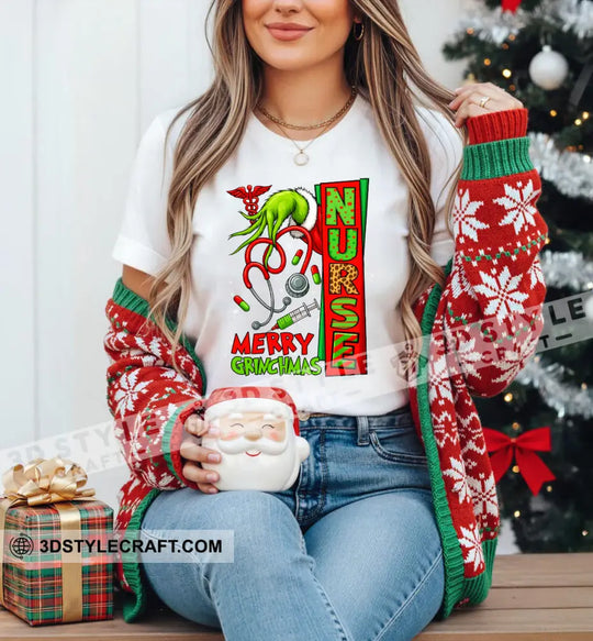 Merry Christmas Nurse, Gift For Christmas Hoodie style option 1