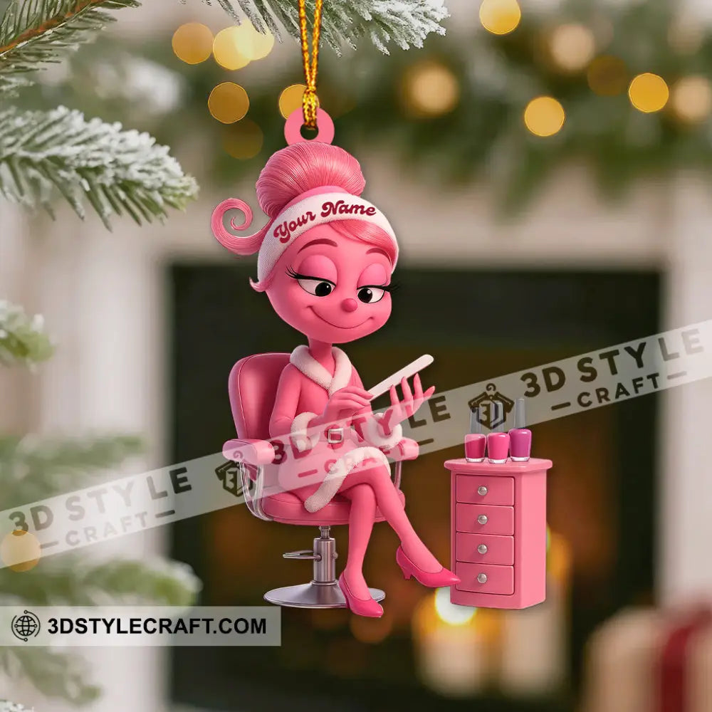 Nails Slay ELF Home Decor Christmas Ornament Personalized Ornament Ornament