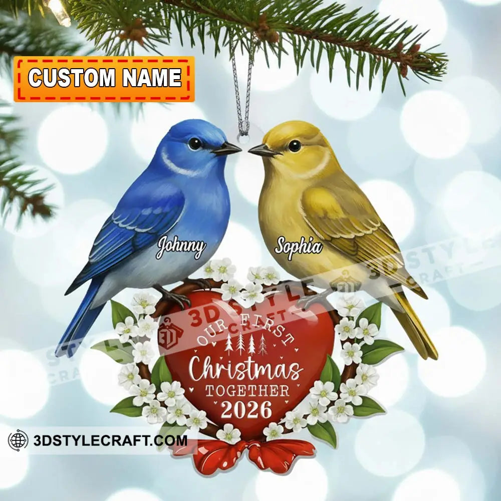 Our First Christmas Together Home Decor Christmas Ornament Personalized Ornament 3.54’’ / 1 Ornament Ornament
