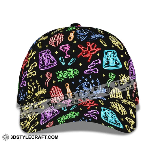 Personalized Cap, Customized Bowling Strike Ne-on Classic Cap style option 2