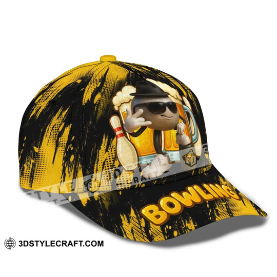 Personalized Cap - Customized Classic Cap Bowling And Beer style option 3