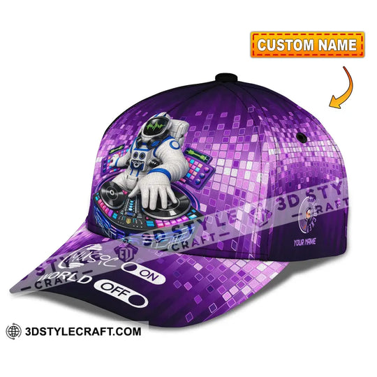 Personalized Cap, Customized Disc Jockey Music On World On Classic Cap style option 1