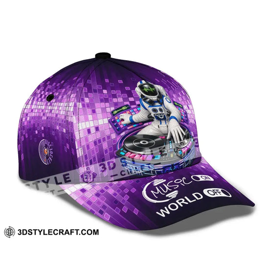 Personalized Cap, Customized Disc Jockey Music On World On Classic Cap style option 3