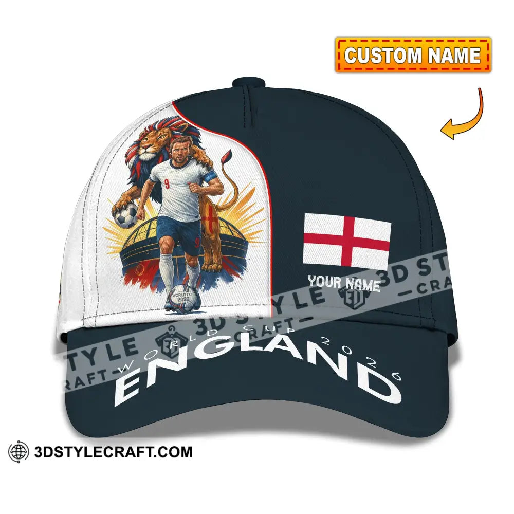 Personalized Cap Customized England World Cup 2026 Classic Cap CLASSIC CAP / UNIVERSAL FIT Cap