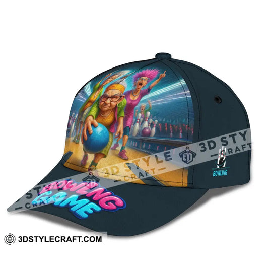 Personalized Cap, Customized Funny Bowling Game Classic Cap style option 4