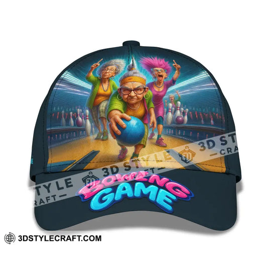 Personalized Cap, Customized Funny Bowling Game Classic Cap style option 2
