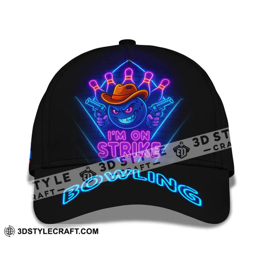 Personalized Cap, Customized  I Am On Strike Ne-on Classic Cap style option 2