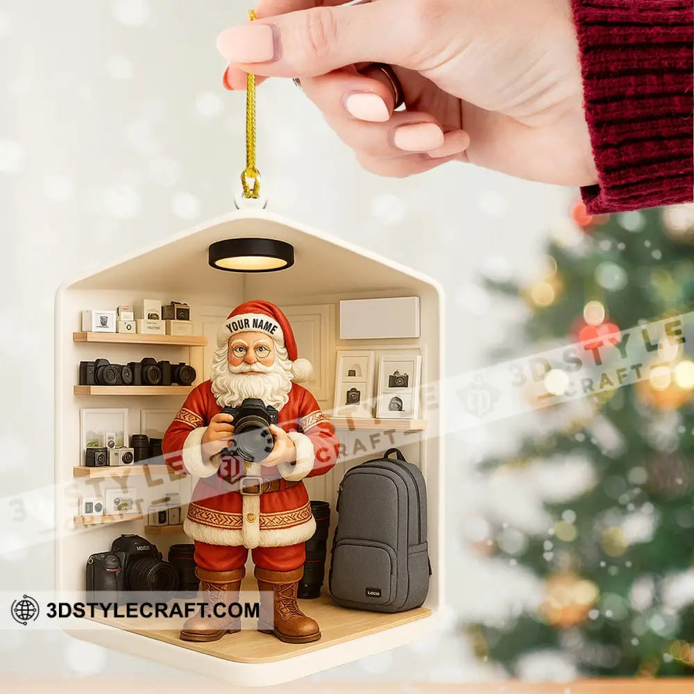 Photographer Santa Corner Home Decor Christmas Ornament Personalized Ornament Ornament