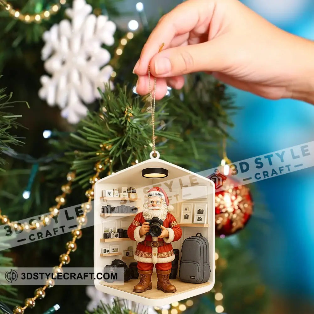 Photographer Santa Corner Home Decor Christmas Ornament Personalized Ornament Ornament