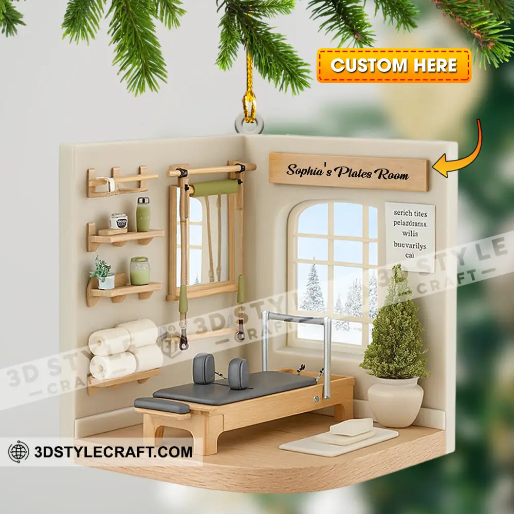 Pilates Room Home Decor Christmas Ornament Personalized Ornament 3.54’’ / 1 Ornament Ornament