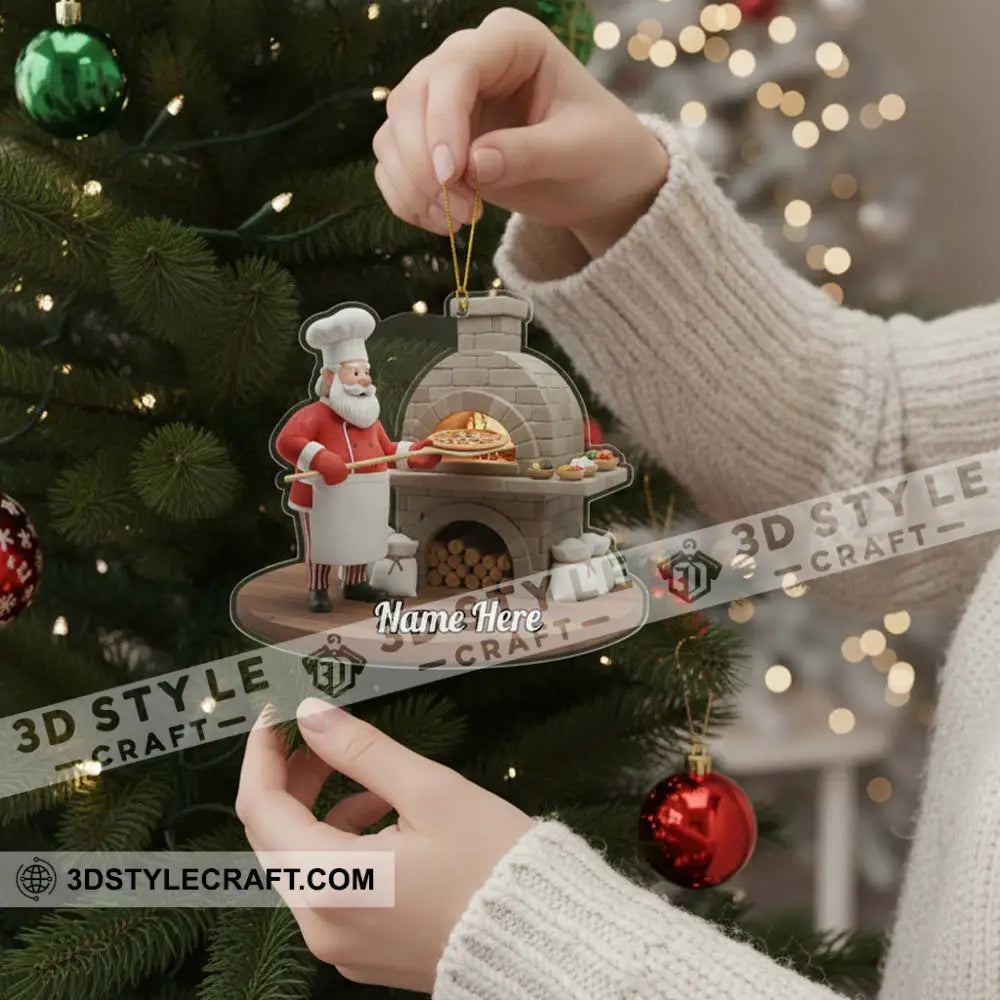 Pizza Chef Home Decor Christmas Ornament Personalized Ornament Ornament