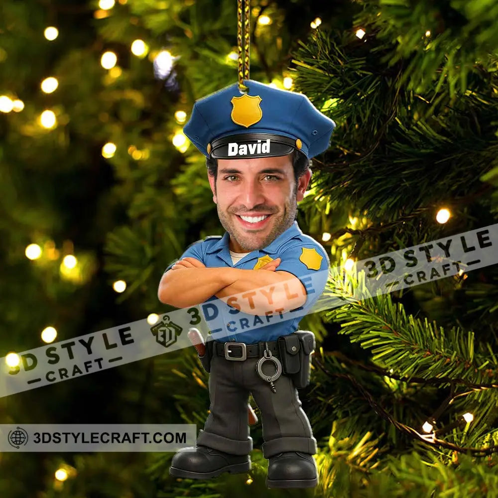 Police Home Decor Christmas Ornament Personalized Ornament Ornament