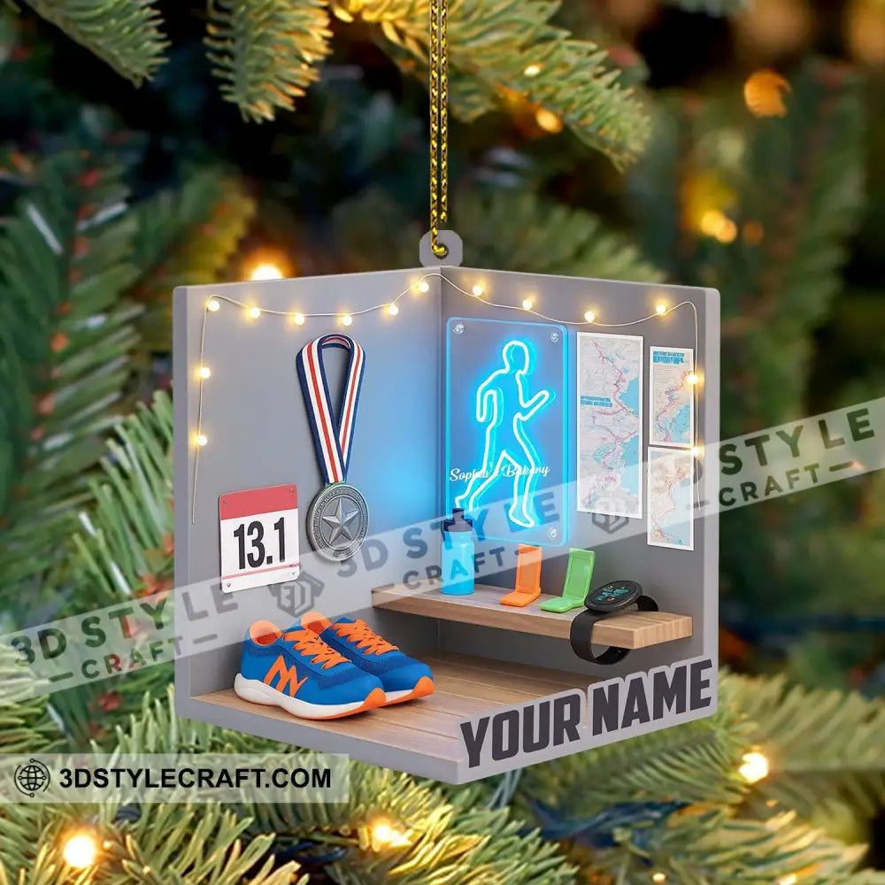 Running Home Decor Christmas Ornament Personalized Ornament Ornament