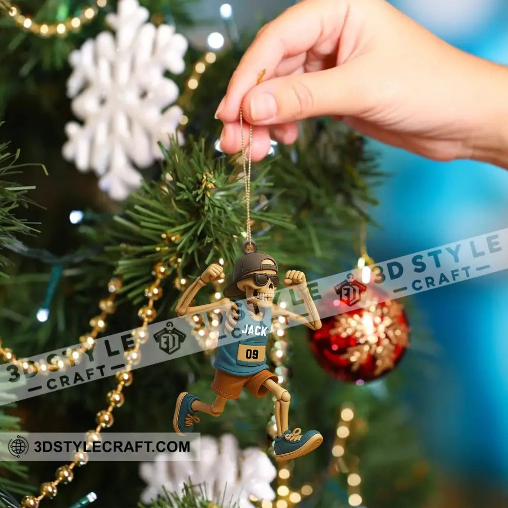 Running Men Home Decor Christmas Ornament Personalized Ornament Ornament