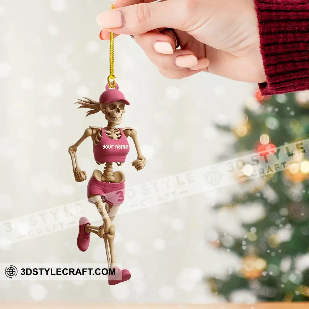 Running Women Home Decor Christmas Ornament Personalized Ornament Ornament