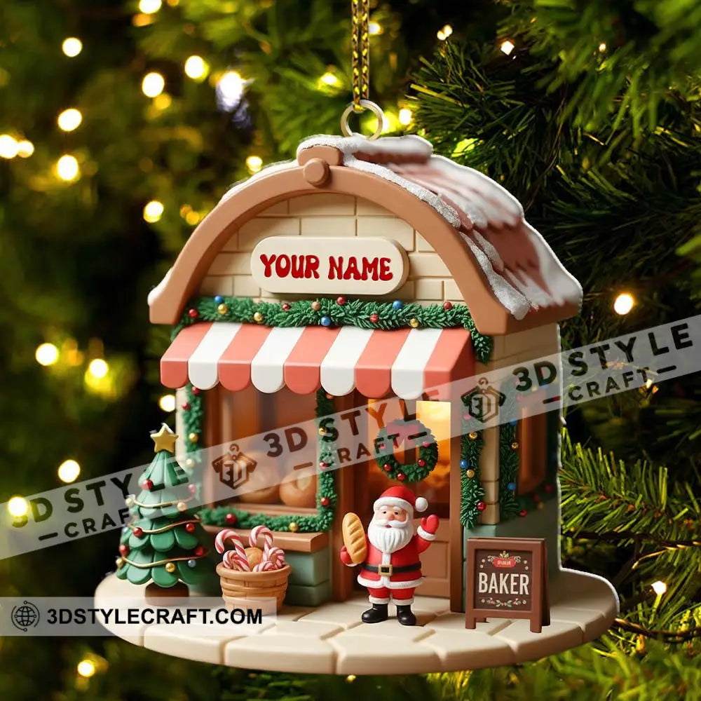 Santa Baker Home Decor Christmas Ornament Personalized Ornament Ornament