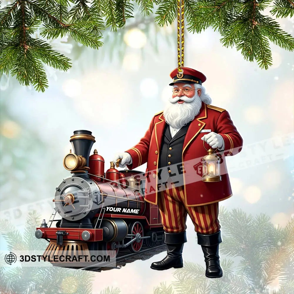 Santa Train Home Decor Christmas Ornament Personalized Ornament Ornament