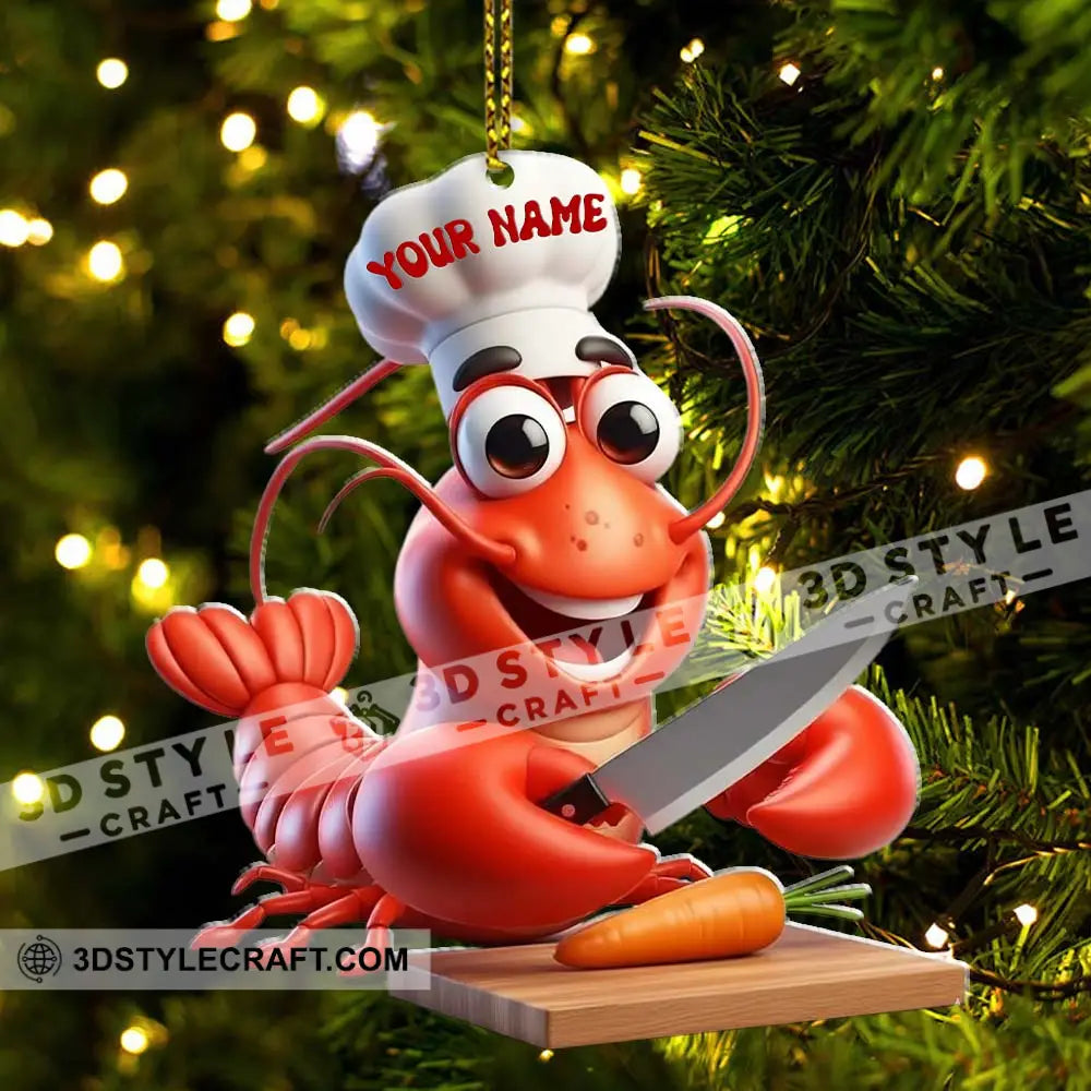 Seafood Chef Lobster Home Decor Christmas Ornament Personalized Ornament Ornament
