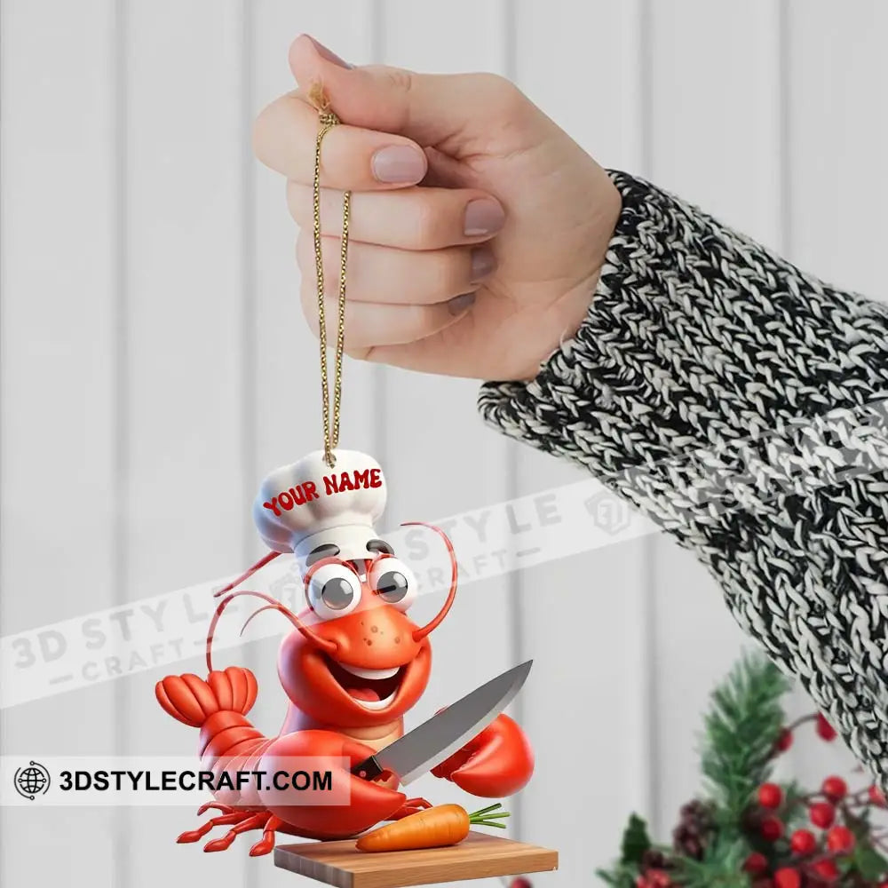 Seafood Chef Lobster Home Decor Christmas Ornament Personalized Ornament Ornament