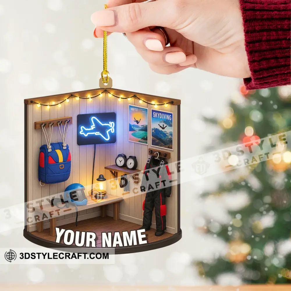 Skydiving Corner Home Decor Christmas Ornament Personalized Ornament Ornament