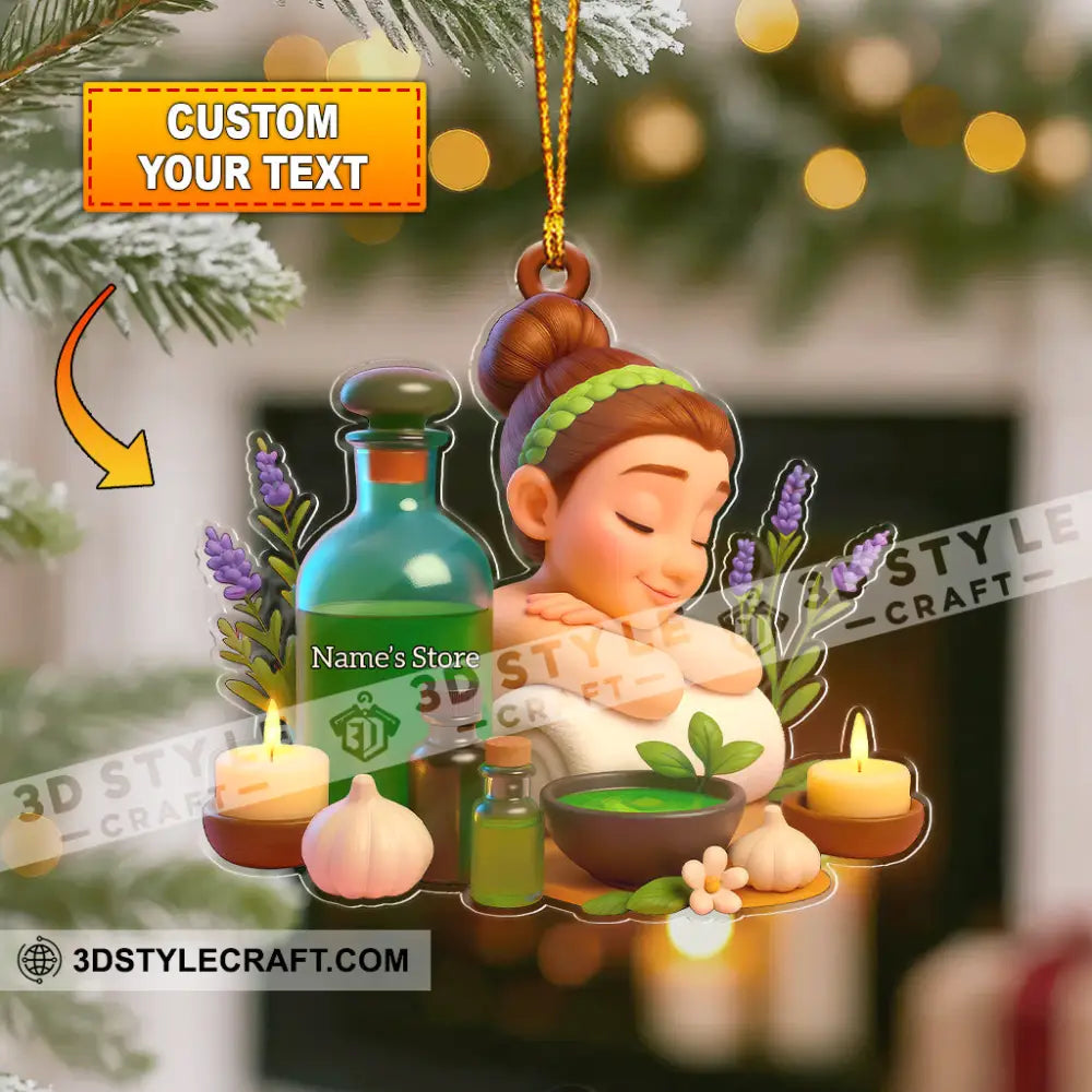 Spa Day Herbal Beauty Relaxation Home Decor Christmas Ornament Personalized Ornament 3.54’’ / 1 Ornament Ornament