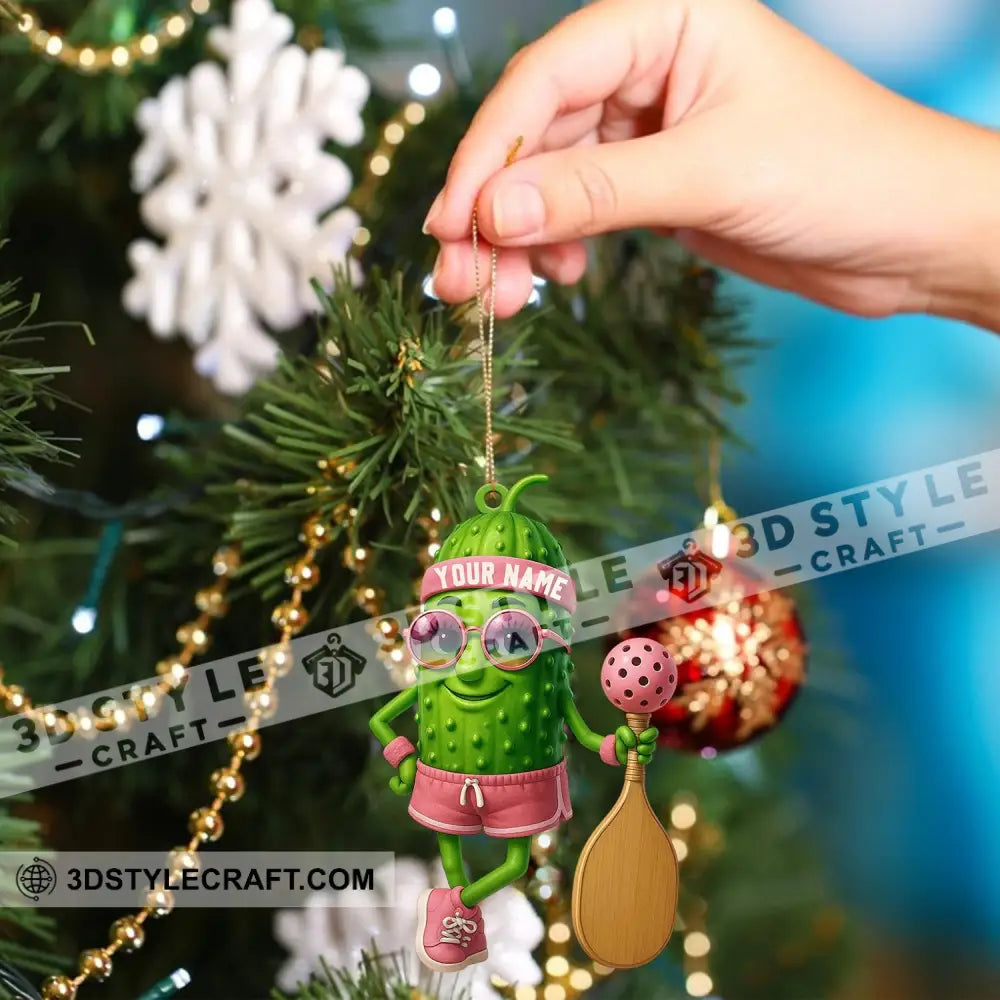 Sporty Cucumber Christmas Home Decor Christmas Ornament Personalized Ornament Ornament