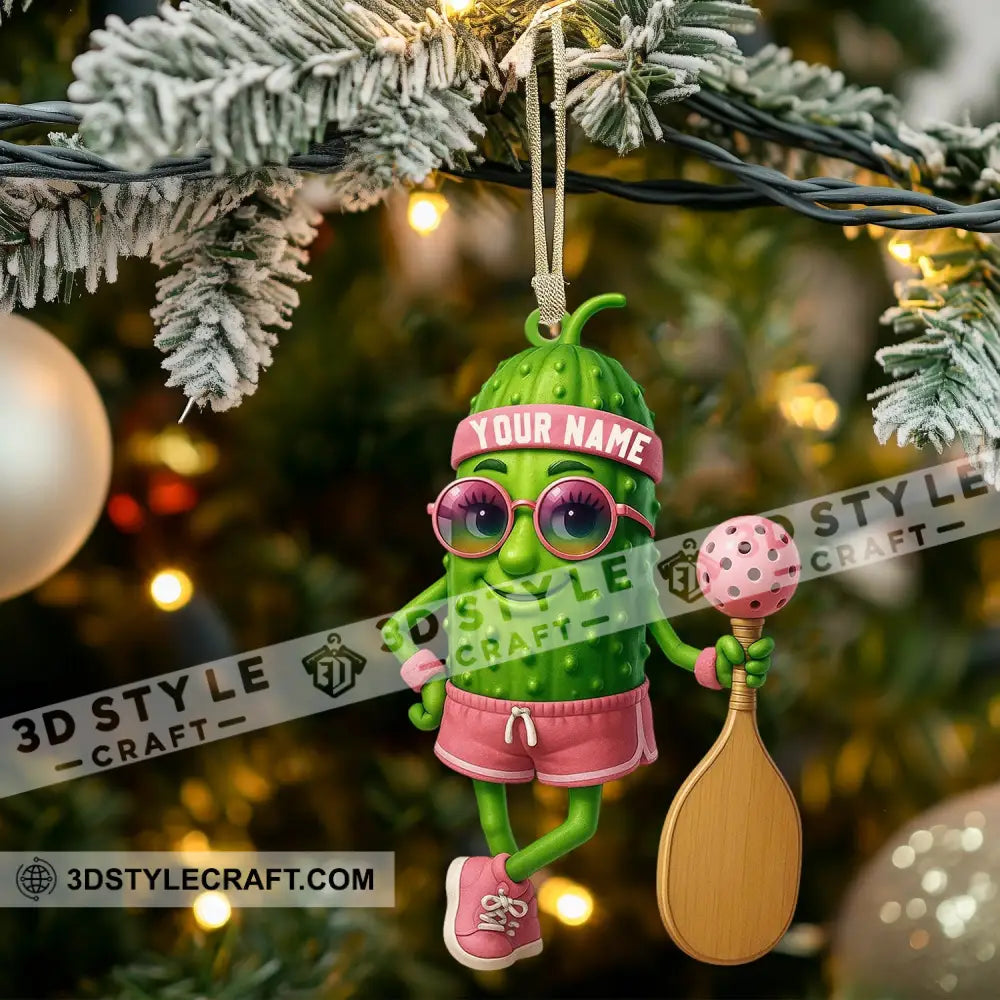 Sporty Cucumber Christmas Home Decor Christmas Ornament Personalized Ornament Ornament