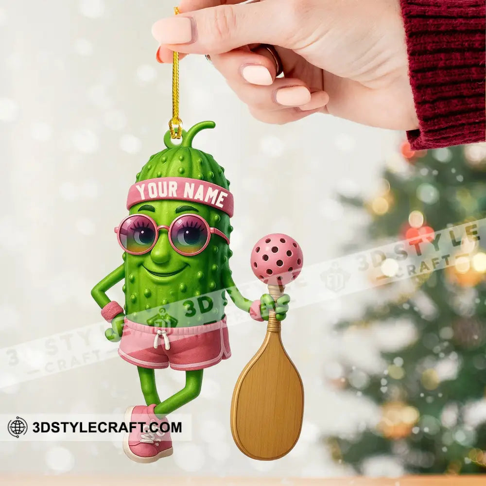 Sporty Cucumber Christmas Home Decor Christmas Ornament Personalized Ornament Ornament