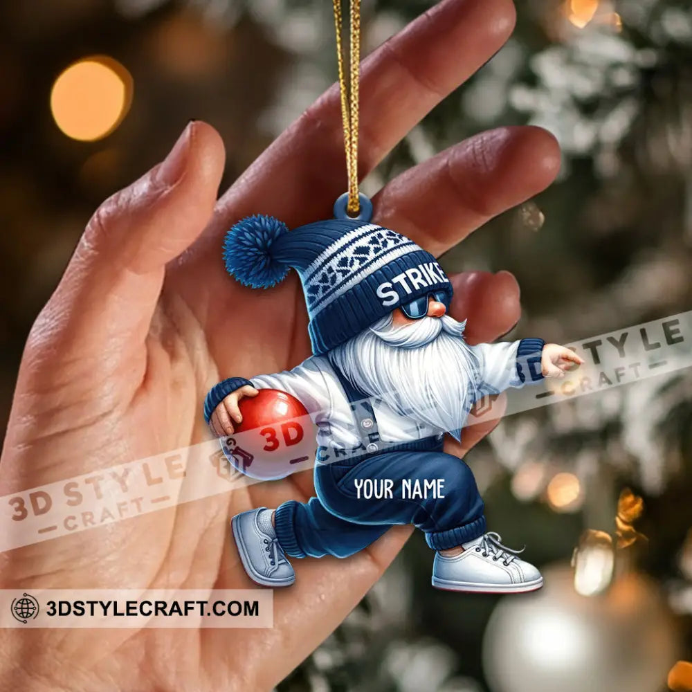 Strike Bowling Home Decor Christmas Ornament Personalized Ornament Ornament