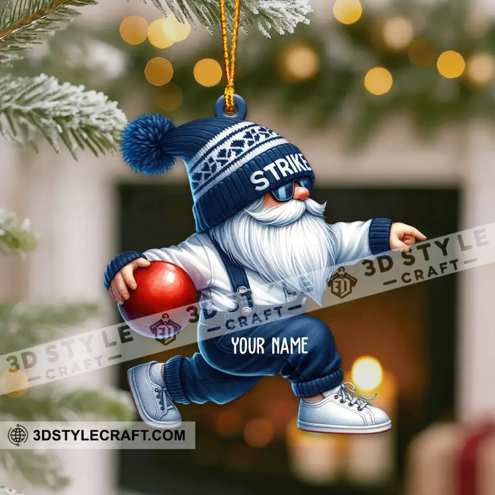 Strike Bowling Home Decor Christmas Ornament Personalized Ornament Ornament