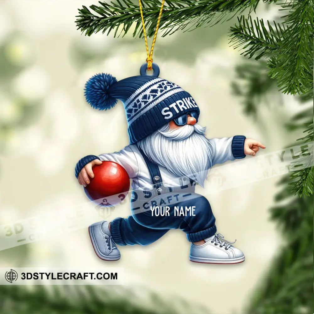 Strike Bowling Home Decor Christmas Ornament Personalized Ornament Ornament