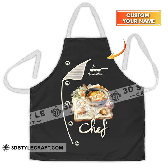 Unisex Apron - Custom Name Apron For Chef - Cooking Recipe style option 1