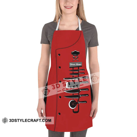 Unisex Apron - Custom Name Apron For Chef - Knife Collection style option 4