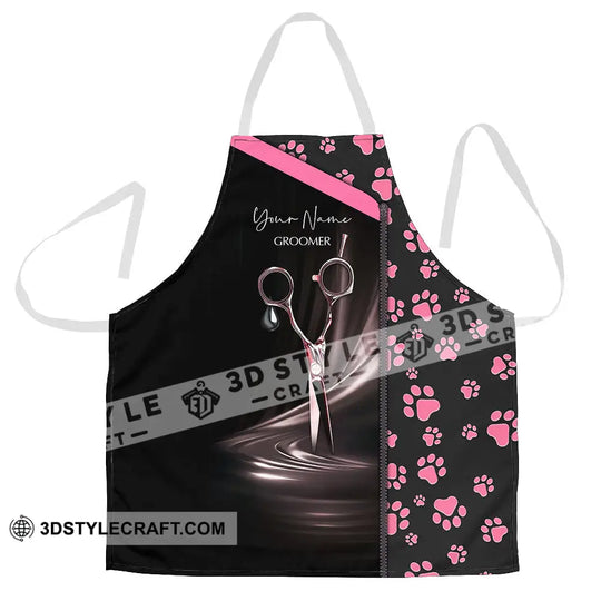 Unisex Apron, Custom Name Apron - Groomer Paws Custom Name Apparel style option 2