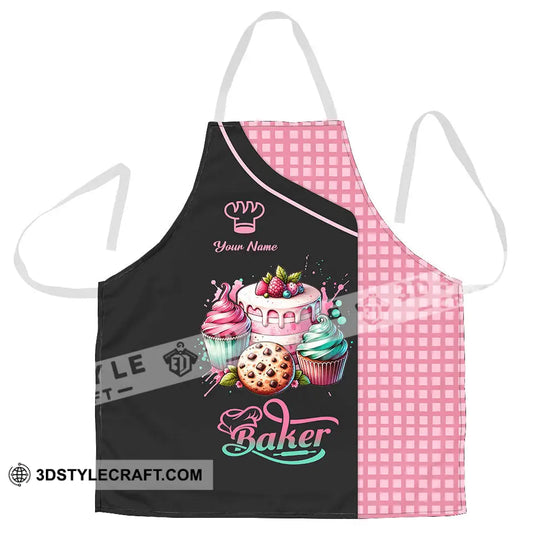 Unisex Apron - Custom Name Apron - Sweet Cake, Apparel For Baker style option 2