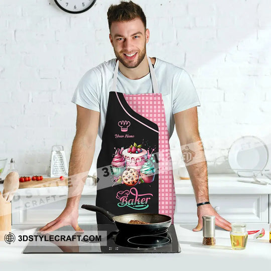 Unisex Apron - Custom Name Apron - Sweet Cake, Apparel For Baker style option 4