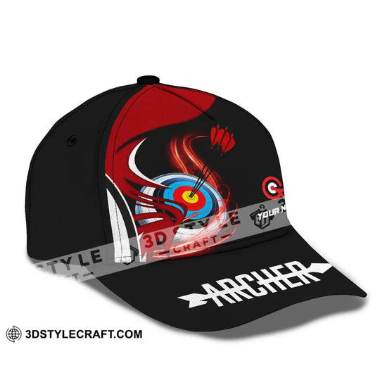 Unisex Cap, Custom Archery Sport Cap, Red Wave style option 4