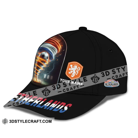 Unisex Cap, Custom Name And Number Euro 2024 Cap National Team, Netherlands Tornado style option 4