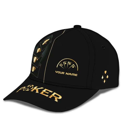 Unisex Cap, Custom Name Poker Classic Cap, Poker Hat, Casino Poker style option 2